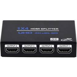 Nördic SGM-152 4xHDMI - HDMI 1.4/Micro USB B Power Splitter F-F