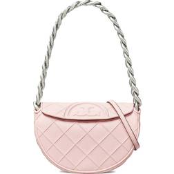 Tory Burch Mini Fleming Soft Crescent Bag - Cotton Candy