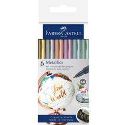 Faber-Castell Metallics Marker Cardboard Wallet 6-pack