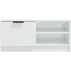 vidaXL 811478 White High Gloss Fernsehschrank 80x36.5cm