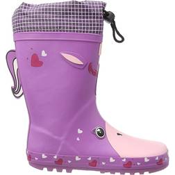 Regatta Kid's Mudplay Dinosaur Rubber Boots - Pink