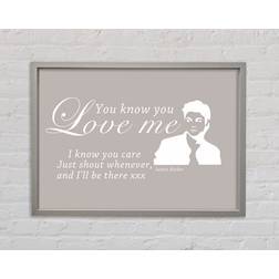 Happy Larry Music Quote Grey/Beige Bild 118.9x84.1cm