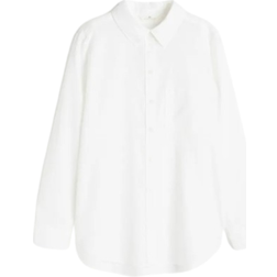 H&M Linen Mix Shirt Blouse - White