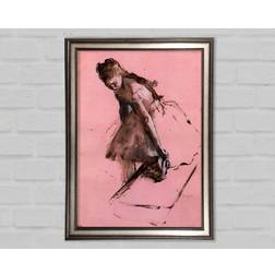 Ophelia & Co. Degas Dancer Slipping on Her Shoe Gunmetal Bild 42x59.7cm