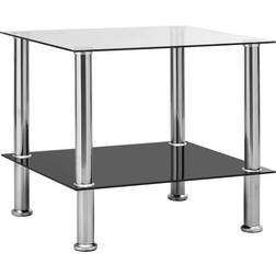 vidaXL 45x50x45cm Transparent Small Table 17.7x19.7"