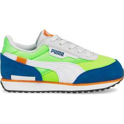 Puma Kid's Future Rider - White/Fizzy Lime/Royal