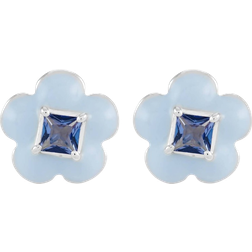 Thomas Sabo Flower Stud Earrings - Silver/Blue