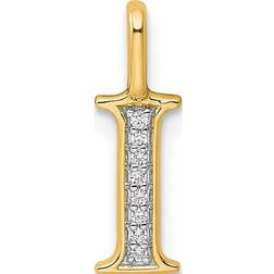 Sweet Pea Jewellery Letter Initial Pendant - Gold/Diamonds