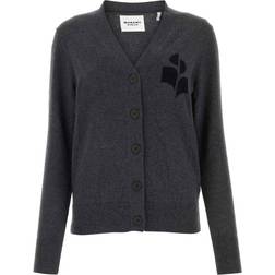 Isabel Marant Etoile Woman Cotton Blend Cardigan - Dark Grey