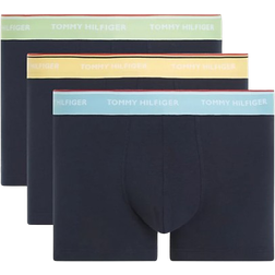 Tommy Hilfiger Premium Essential Logo Waistband Trunks 3-pack - Willow Grove/Sun Ray/Skyline