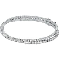 Michael Kors Precious Double Wrap Tennis Bracelet - Silver/Transparent