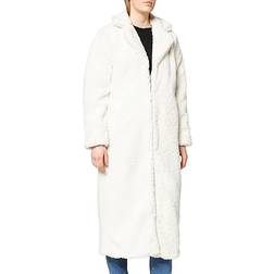 NA-KD Women's Oversized Teddy Coat - Off White