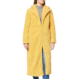 NA-KD Women's Oversized Teddy Coat - Yellow