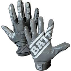 Battle Sports Double Threat Wide Receiver Football Gloves - Charcoal