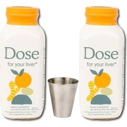 Ondago Dose for Your Liver Support Supplement and Stainless Steel Shot Glass 472ml 2