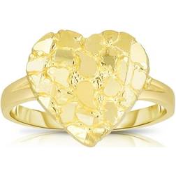 Foreo Heart Nugget Ring - Gold