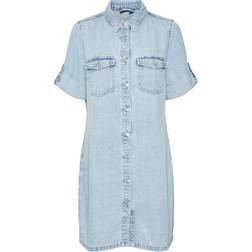 Vero Moda Jennie Short Dress - Blue/Light Blue Denim