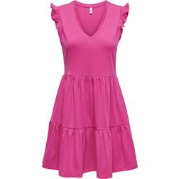 Only Kleid 'MAY' dunkelpink