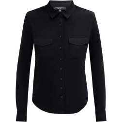 Rag & Bone Luca Knit Button Front Shirt - Black