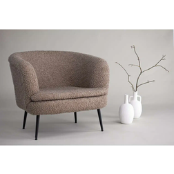 Venture Design Nordkoster Matt Black / Dark Beige Loungestol 75cm