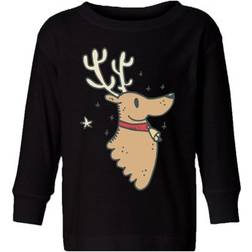 Awkward Ugly Christmas Doodles Long Sleeve Shirt - Black