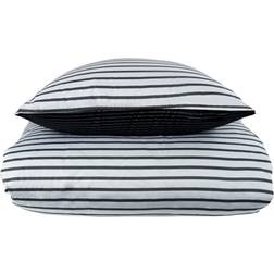 Borg Living Striped Dynetrekk Hvit, Svart (220x140cm)