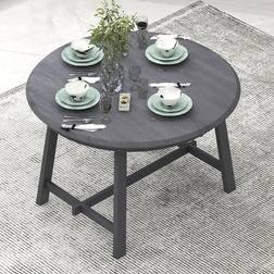 Extendable Grey Dining Table 41.4x56.6"