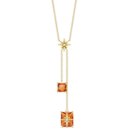 Thomas Sabo Stars Necklace - Gold/Orange/Transparent