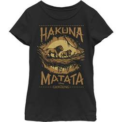 Fifth Sun Girl's Lion King Hakuna Matata Jungle Trio T-shirt - Black