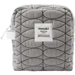 Meraki Mentha Toiletry Bag - Light Grey/Army Green