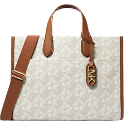 Michael Kors Gigi Large Empire Signature Logo Tote Bag - Vanilla/Luggage