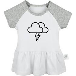 Nature Thunder Pattern Dresses - Gray Raglan #B