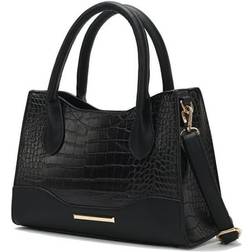 MKF Collection Gili Crocodile Embossed Tote Handbag - Black