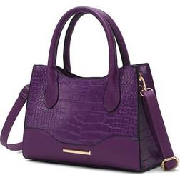 MKF Collection Gili Crocodile Embossed Tote Handbag - Purple