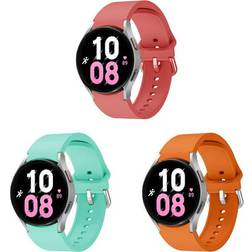 Bradcet 20mm No Gap Silicone Band for Galaxy Watch 4 classic 42/46mm 3-Pack