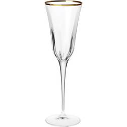 Vietri Optical Gold Champagne Glass 7fl oz