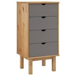 vidaXL 348580 Brown/Grey Chest of Drawer 17.7x35.4"