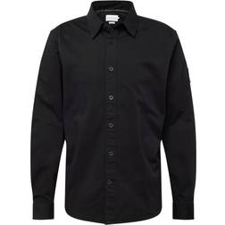 Calvin Klein Relaxed Cotton Twill Shirt - Black