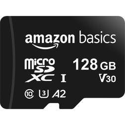 Amazon Basics MicroSDXC Class 10 UHS-I U3 V30 A2 100/60MB/s 128GB +SD adapter