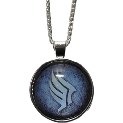 Mass Effect N7 Paragon Logo Pendant Necklace - Silver/Blue