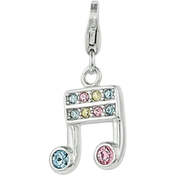 Zen Jewelz Amore La Vita Music Note Charm - Silver/Multicolour