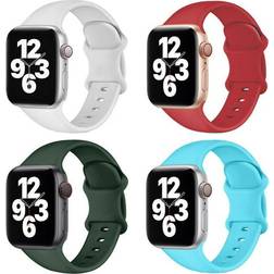 Bradcet Silicone Sport Band for Apple Watch 38/40/41mm 4-Pack