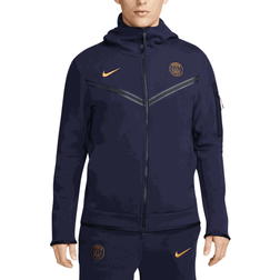 Nike Paris Saint-Germain Tech Fleece Windrunner Jacket Men - Blackened Blue/Gold Suede