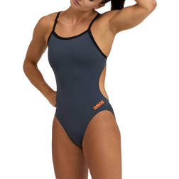 Arena Women's Team Swimsuit Challenge Solid - Asphalt/Black