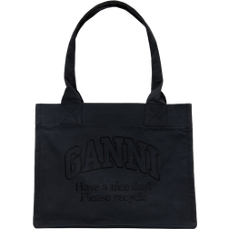 Ganni Large Easy Tote Bag - Black