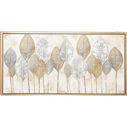 CosmoLiving by Cosmopolitan Contemporary Gold Framed Art 55x27"