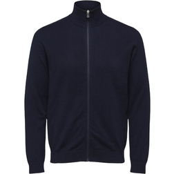 Selected Berg Zip Up Cardigan - Navy Blazer