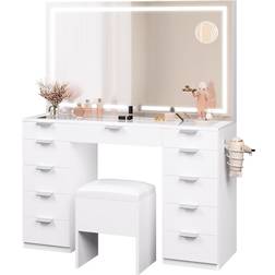 YitaHome Vanity White Dressing Table 15.7x46"