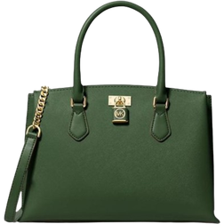 Michael Kors Ruby Medium Saffiano Leather Satchel - Amazon Green