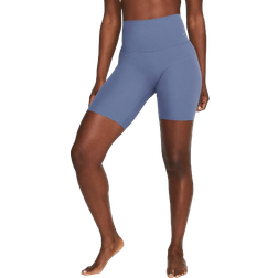 Nike Women's Zenvy Gentle Support High Waisted 8" Biker Shorts - Diffused Blue/Black